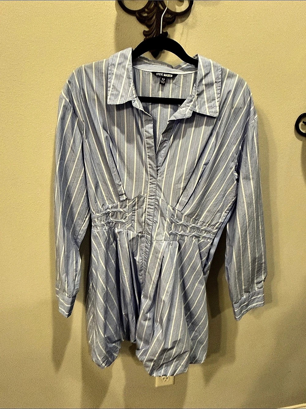 Steve Madden Arielle Striped Mini Dress Blue & White